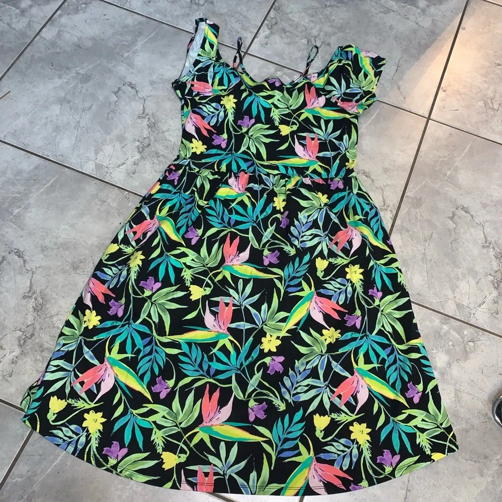 Place (children’s place) tropical dress NWOT colorful kids SZ 16 girls
